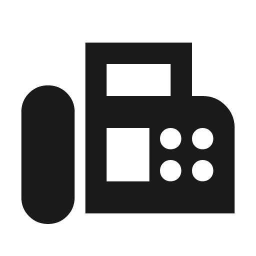 Fax icon, solid style, from Material Symbols
