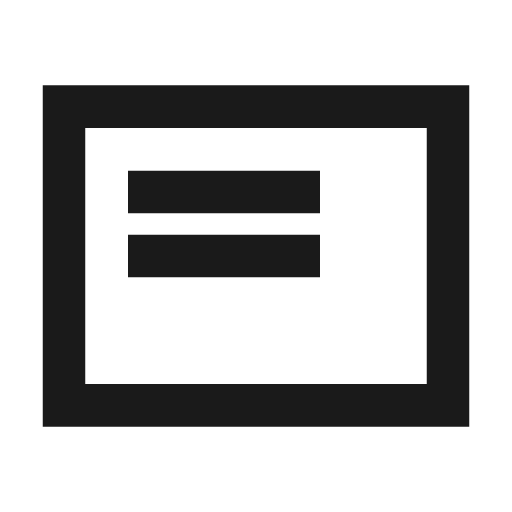 Featured play list outline sharp icon, sharp-cornered style, from Material Symbols