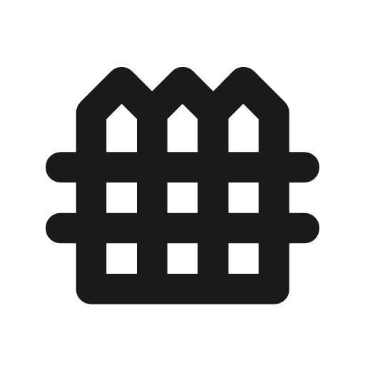 Fence rounded icon, rounded style, from Material Symbols