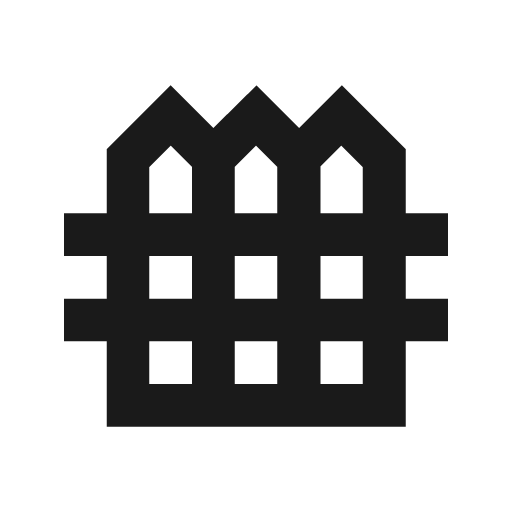 Fence icon, solid style, from Material Symbols
