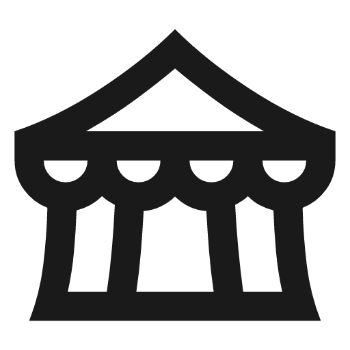 Festival icon, solid style, from Material Symbols
