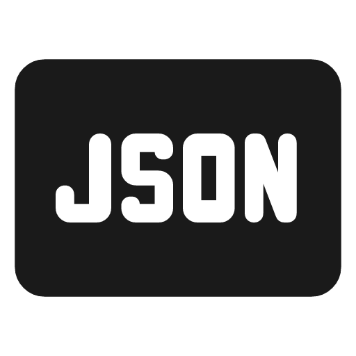 File json rounded icon, rounded style, from Material Symbols