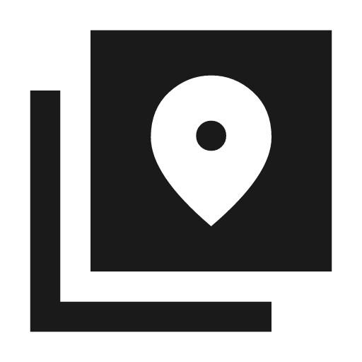 File map stack sharp icon, sharp-cornered style, from Material Symbols