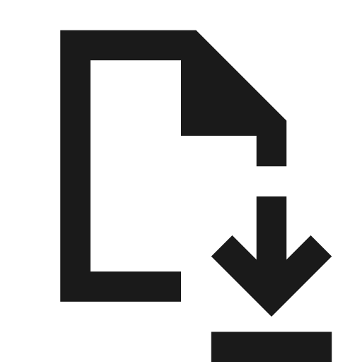 File save outline sharp icon, sharp-cornered style, from Material Symbols
