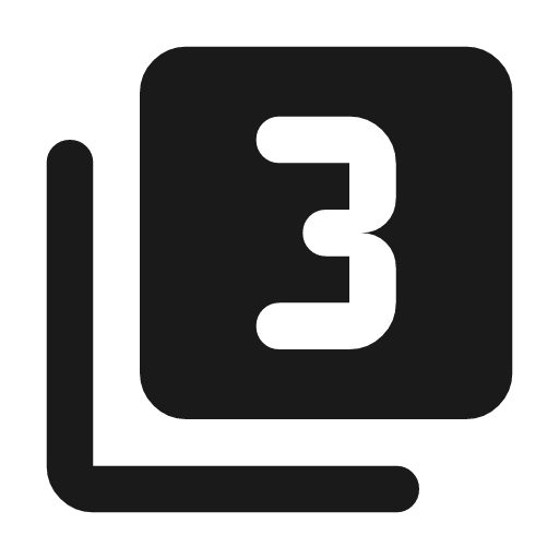 Filter 3 rounded icon, rounded style, from Material Symbols