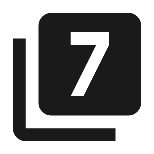 Filter 7 icon, solid style, from Material Symbols