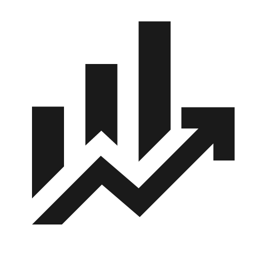 Finance mode icon, solid style, from Material Symbols