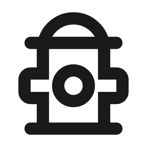 Fire hydrant outline rounded icon, rounded style, from Material Symbols