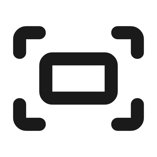 Fit screen outline rounded icon, rounded style, from Material Symbols