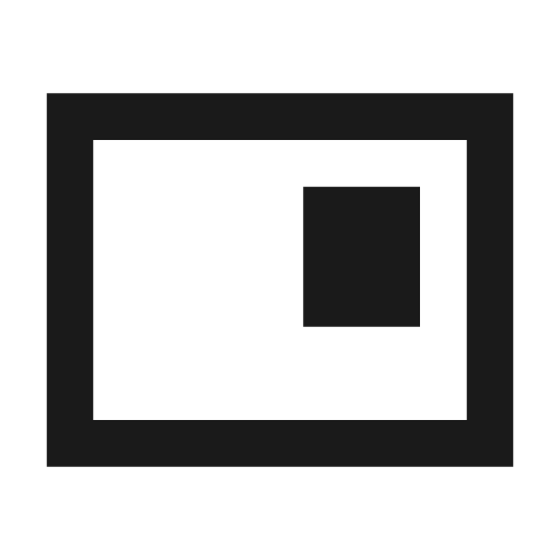 Float landscape 2 outline sharp icon, sharp-cornered style, from Material Symbols