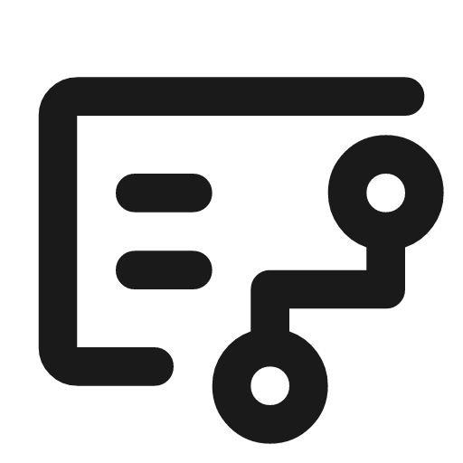 Flowsheet outline rounded icon, rounded style, from Material Symbols