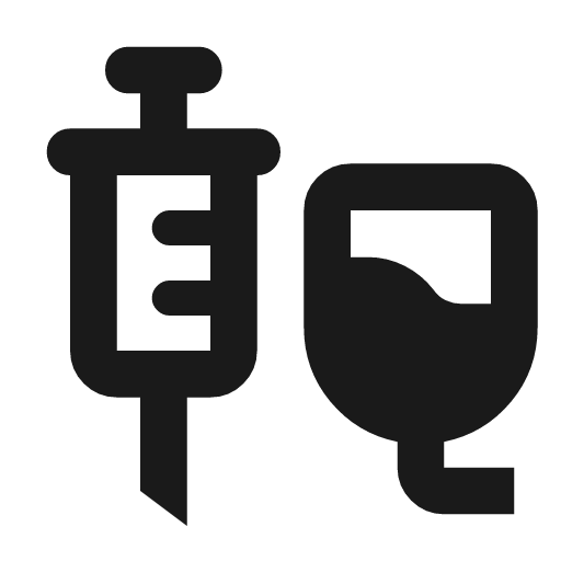 Fluid med icon, solid style, from Material Symbols