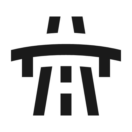 Flyover outline icon, outline style, from Material Symbols