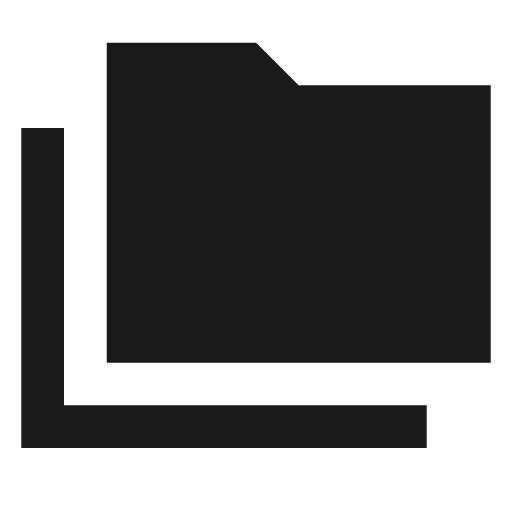 Folder copy sharp icon, sharp-cornered style, from Material Symbols
