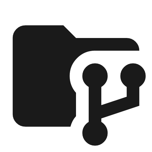 Folder data icon, solid style, from Material Symbols