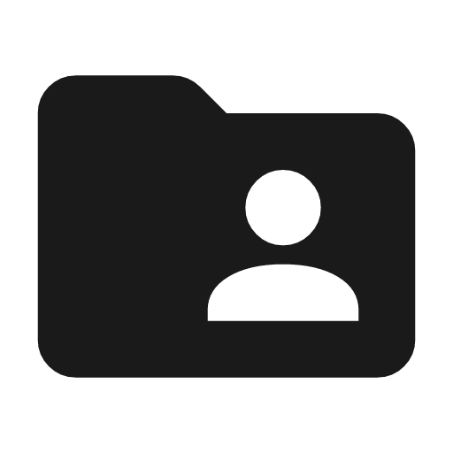 Folder shared rounded icon, rounded style, from Material Symbols