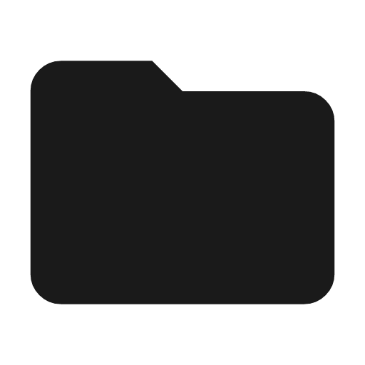 Folder icon, solid style, from Material Symbols