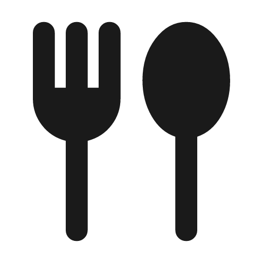 Fork spoon rounded icon, rounded style, from Material Symbols