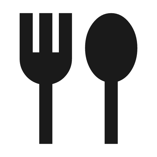 Fork spoon icon, solid style, from Material Symbols