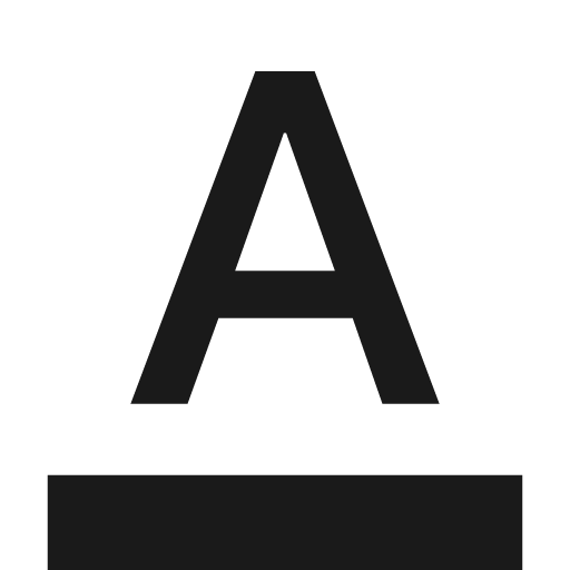 Format color text icon, solid style, from Material Symbols