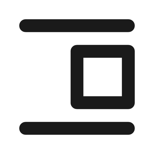 Format image break right outline rounded icon, rounded style, from Material Symbols