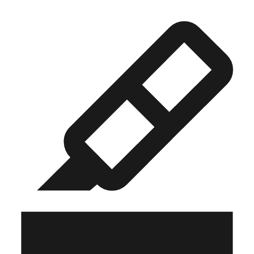 Format ink highlighter outline icon, outline style, from Material Symbols