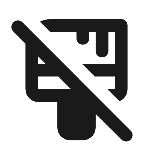 Format paint off outline rounded icon, rounded style, from Material Symbols