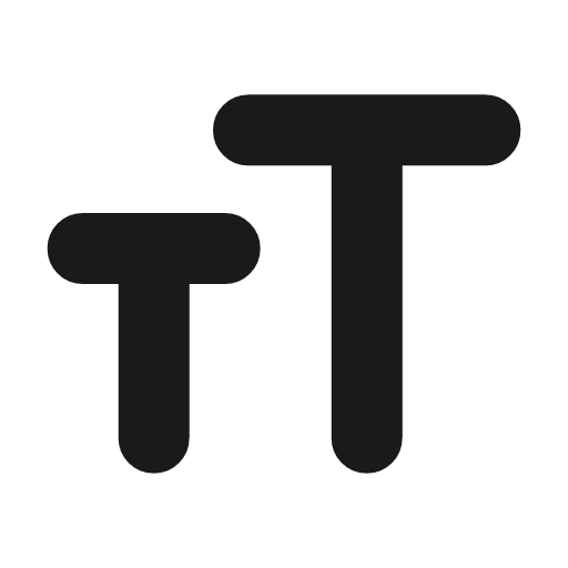 Format size rounded icon, rounded style, from Material Symbols