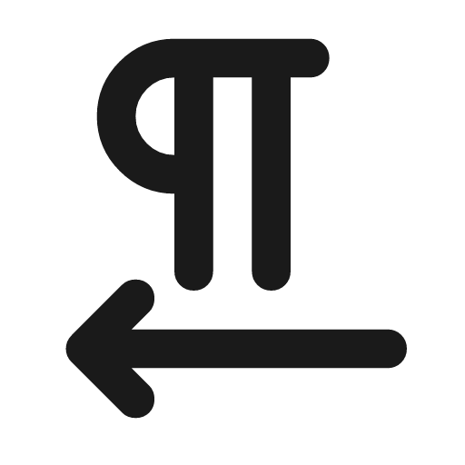 Format textdirection r to l outline rounded icon, rounded style, from Material Symbols