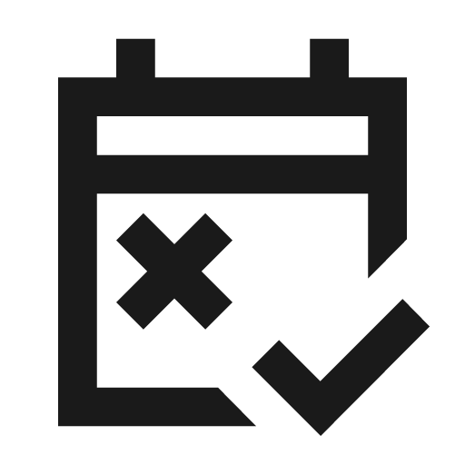 Free cancellation outline sharp icon, sharp-cornered style, from Material Symbols