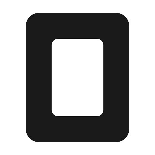 Fullscreen portrait rounded icon, rounded style, from Material Symbols
