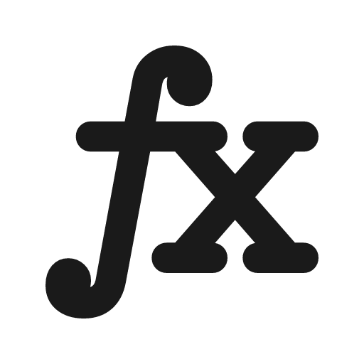 Function rounded icon, rounded style, from Material Symbols