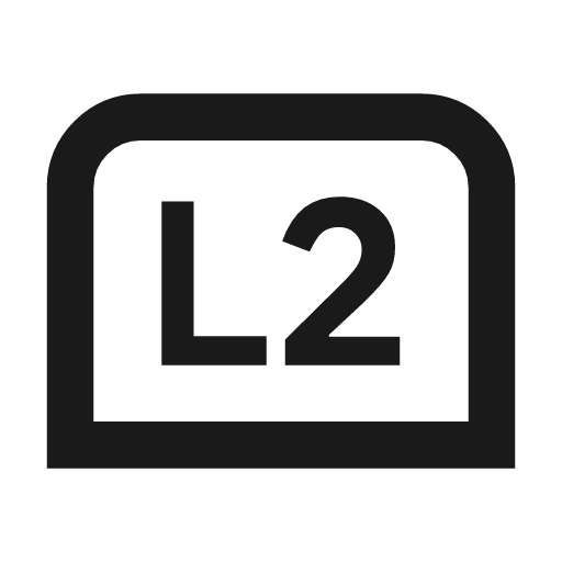 Game button l2 outline icon, outline style, from Material Symbols