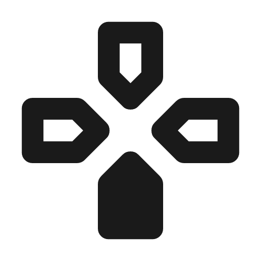 Gamepad down rounded icon, rounded style, from Material Symbols