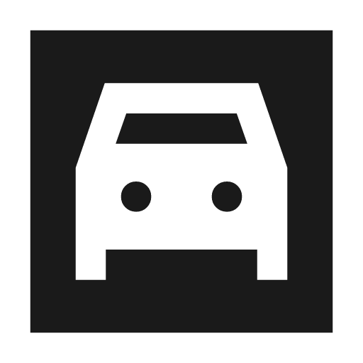 Garage sharp icon, sharp-cornered style, from Material Symbols