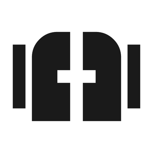 Gate icon, solid style, from Material Symbols