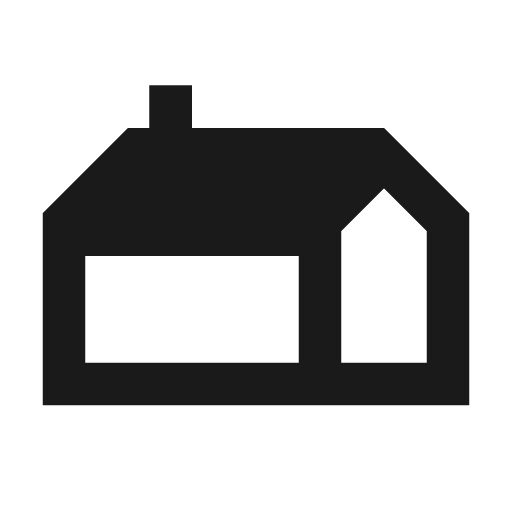 Gite icon, solid style, from Material Symbols