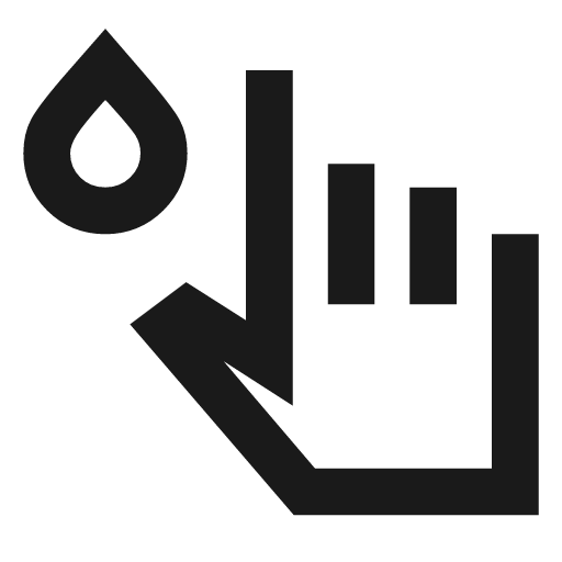 Glucose outline sharp icon, sharp-cornered style, from Material Symbols