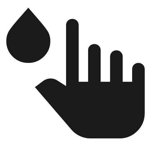 Glucose icon, solid style, from Material Symbols