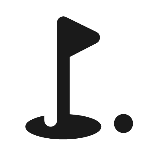 Golf course rounded icon, rounded style, from Material Symbols
