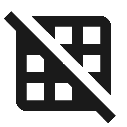 Grid off outline icon, outline style, from Material Symbols