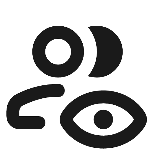 Group eye outline rounded icon, rounded style, from Material Symbols