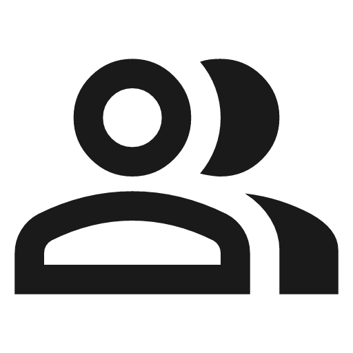 Group outline icon, outline style, from Material Symbols