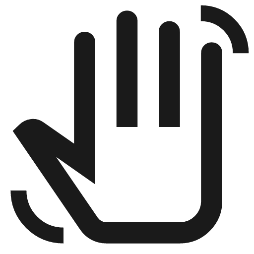 Hand gesture outline icon, outline style, from Material Symbols