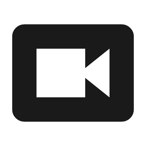 Hangout video icon, solid style, from Material Symbols