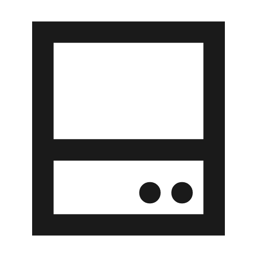 Hard drive 2 outline sharp icon, sharp-cornered style, from Material Symbols