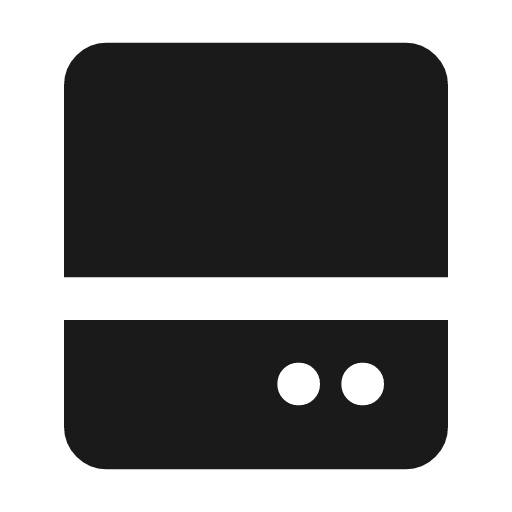 Hard drive 2 icon, solid style, from Material Symbols