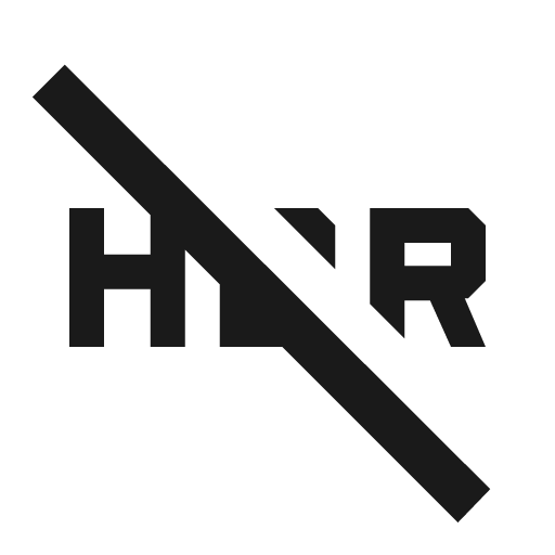 Hdr off sharp icon, sharp-cornered style, from Material Symbols