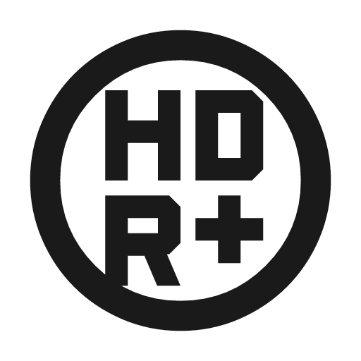 Hdr plus outline sharp icon, sharp-cornered style, from Material Symbols
