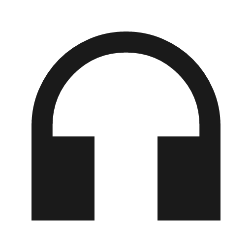 Headphones sharp icon, sharp-cornered style, from Material Symbols